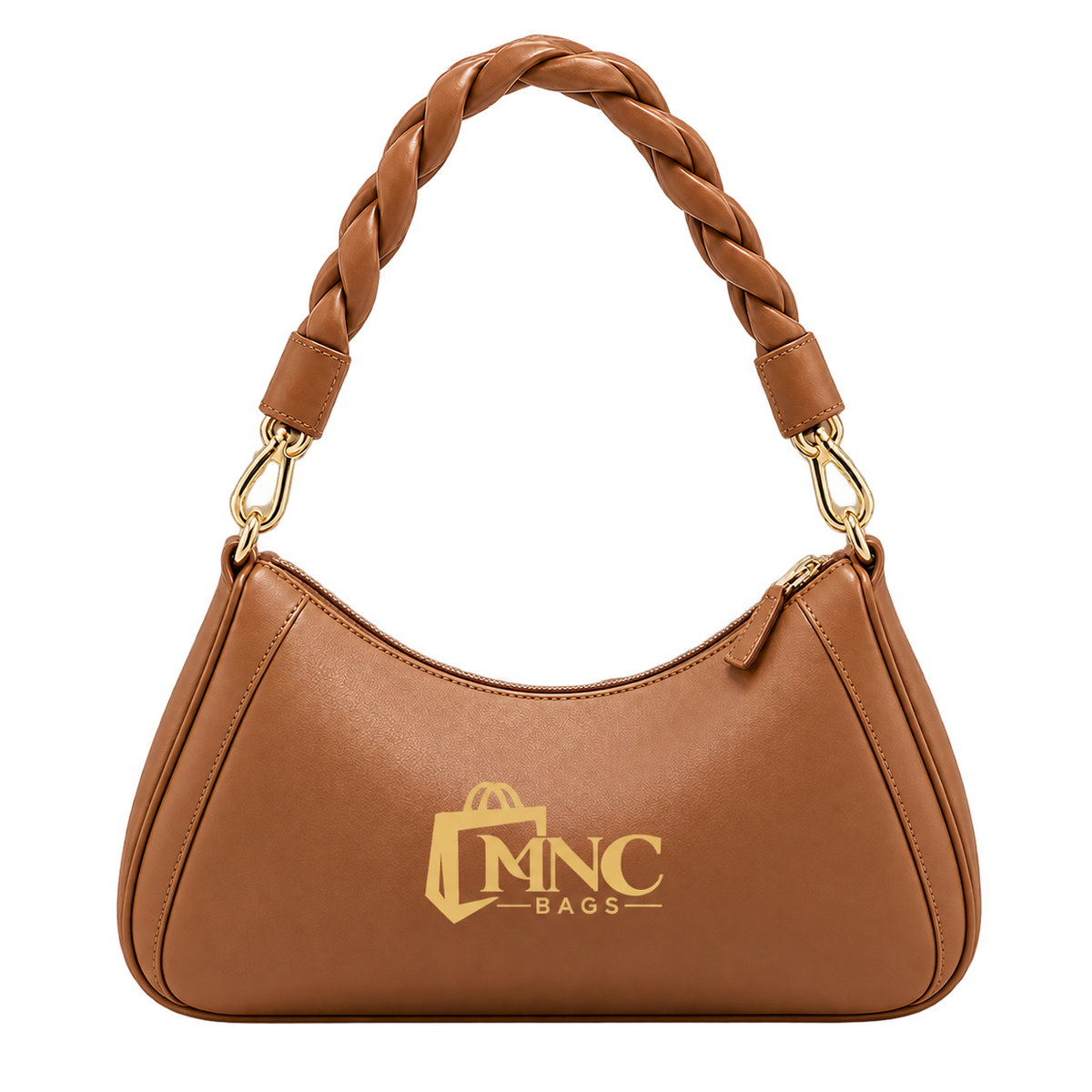 MNC Bags Caramel Brown Braided Strap Hobo Shoulder Bag