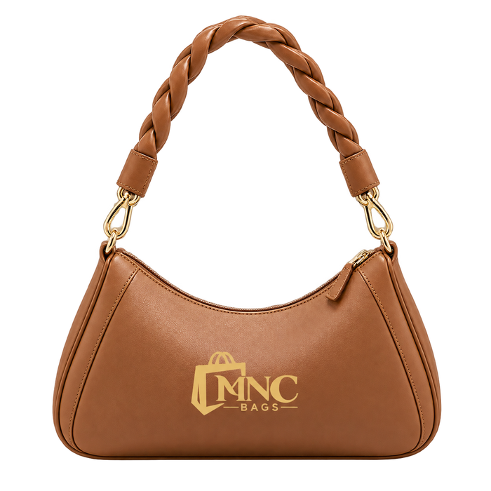 MNC Bags Caramel Brown Braided Strap Hobo Shoulder Bag